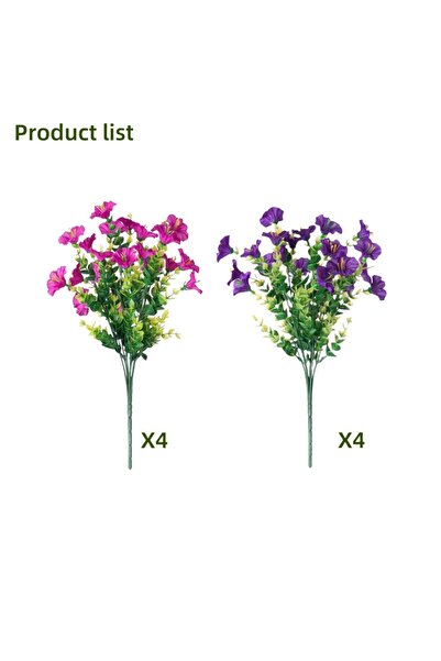 Choice3 2color mixing 8pcs of Artificial Flowers with UV Protection - Suitabl...