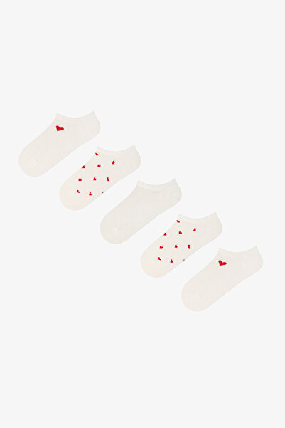 Penti Red Heart 5li Sneaker Çorabı