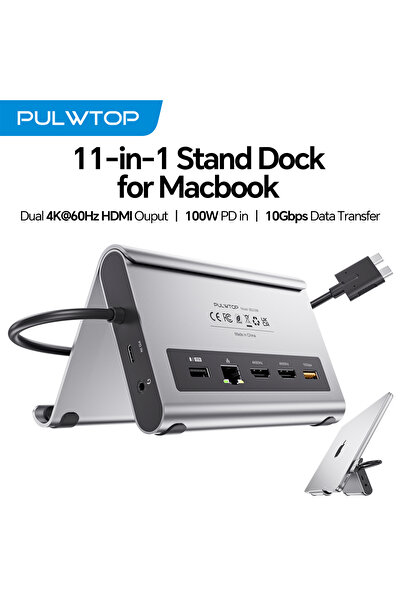 Choice PULWTOP Docking Station Dual Monitor for MacBook Pro/Air M3/M4/M5, wit...