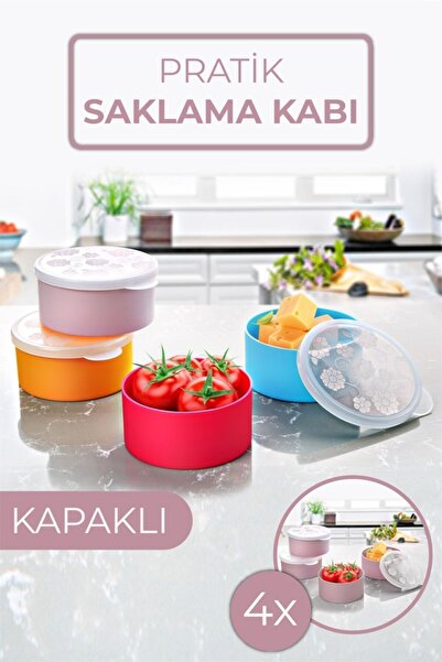 Open Home Concept 4-Piece Plastic Mini Storage Container