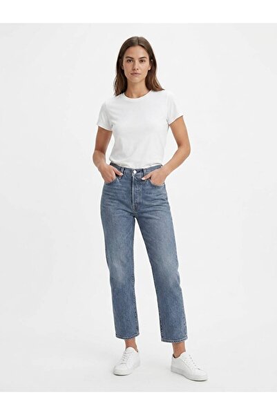 Levi's Γυναικείο τζιν Ribcage Straight Ankle Should Be Easy Med Indigo