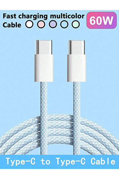 Choice11 كابل شحن سريع USB-C إلى Type C بطول 2 متر باللون الأزرق من NNBILI له...