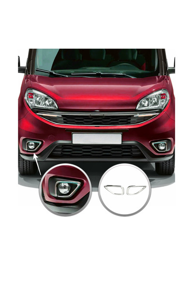 A&G Tuning Fiat Doblo Krom Sis Farı Çerçevesi 2015 Üzeri (2parça) Paslanmaz Ç...