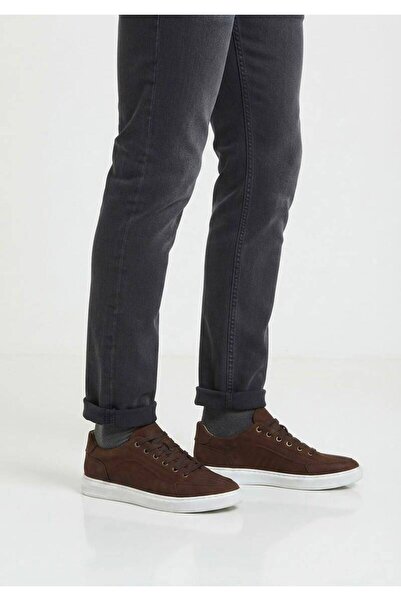 Dropland Genuine Leather Casual Men's Shoes Brown Nubuck 8790