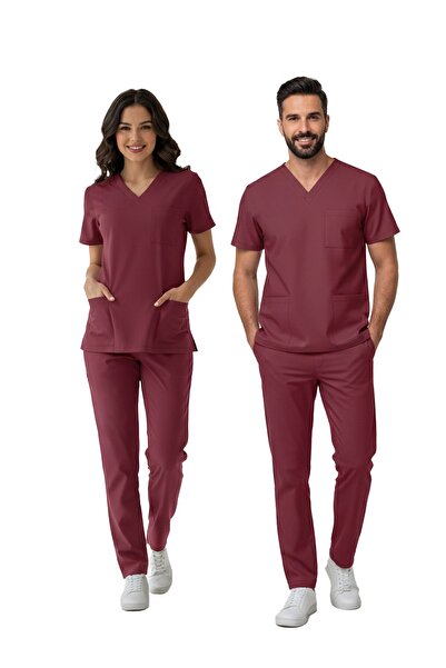 ÇİZGİ MEDİKAL Biking Red Dr. Greys Doctor Nurse Medical Scrubs Suit Luxury Ly...