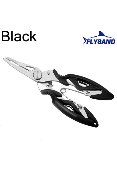 Choice black FLYSAND Fishing Plier Scissor Line Cutter Hook Remover Split Rin...