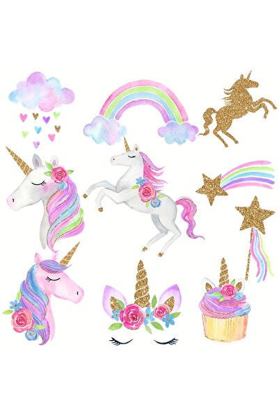 Choice 10pcs Magical Unicorn Swirl Decorations - Perfect For Birthday Parties...