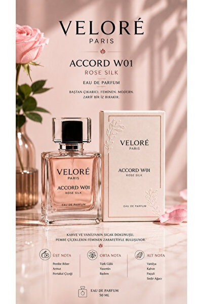 Velore Paris Accord W01 Rose Sılk Kadın Parfümü-Edp