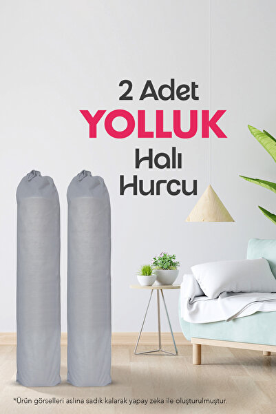 Palm Design 2 Adet Yolluk Halı Hurcu, Halı Kılıfı, Halı Ambalajı, Halı Organizer