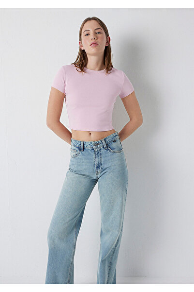 Mavi Pink Basic T-Shirt Crop / Short Cut 1600814-91501