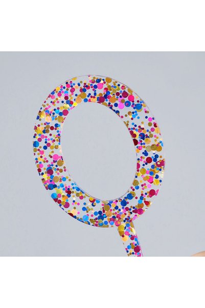 Choice9 Length 16cm 6.29in Acrylic 0 3.4 inch Acrylic Number Cake Topper Colo...
