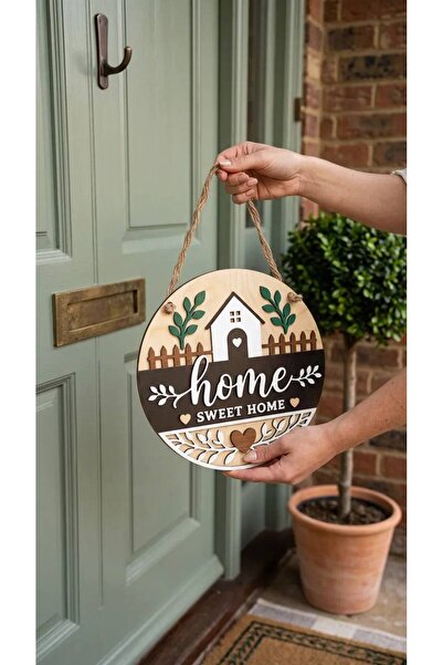 ROKH Natural Wooden Door Ornament 3D Laser Cut Gift Home Decorative Gift