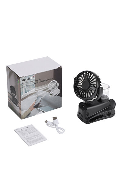 Choice black 2026 Portable Clip On Fan 4 Speeds USB Mini Air Cooling Fan With...