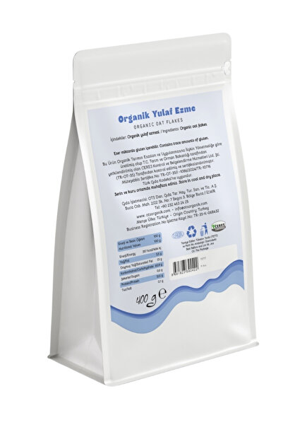 OTS Organik Yulaf Ezmesi 400 gr (Organik Sertifikalı, Pestisit Analizli)