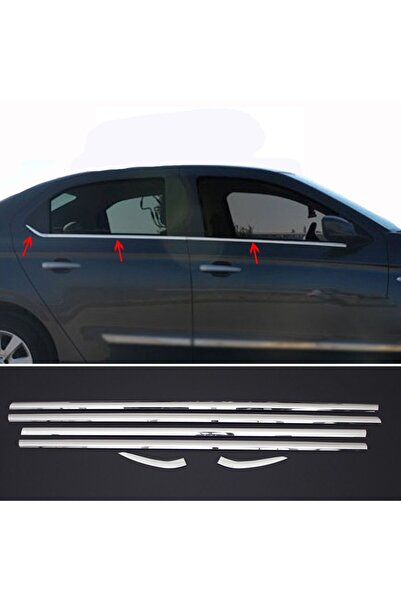 Niken Citroen C-elysee Cam Çıtası Kromu Nikelaj 6 Parça