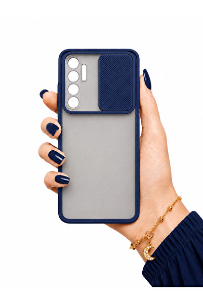 noktaks Xiaomi Mi Note 10 Lite Kılıf Kamera Sürgü Mat Arka Yüzey Renkli Çerçe...