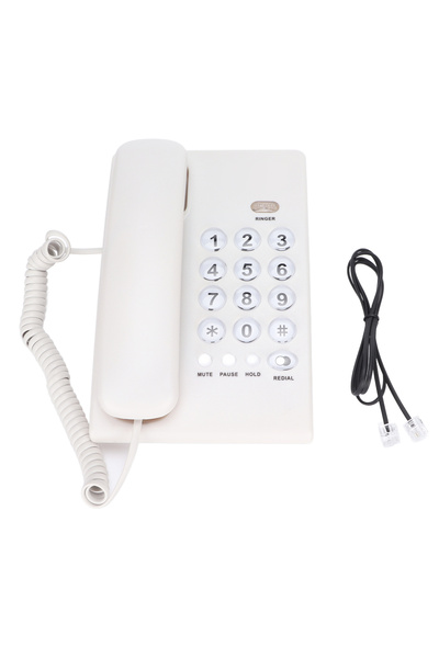 Choice1 WHITE Wired Telephone KXT504 Desktop Wired Telephone with Large Multi...
