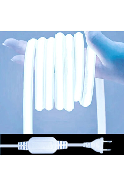 Choice 15 M 6500K-Cool white COB LED Strip 220V Switch/Dimmable Power EU Plug...
