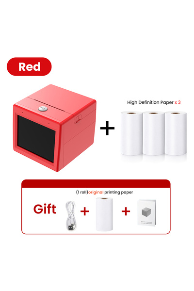 Choice8 red-3HD AI Magic Box Voice Control Portable HD Screen Printer for Kid...