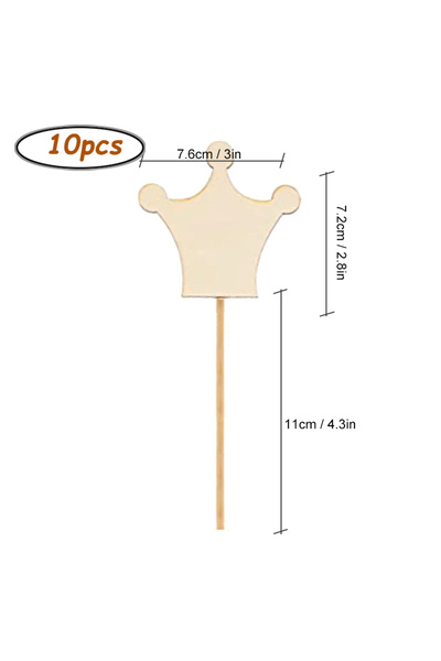 Choice crown 10pcs/pack Unfinished Wood Princess Fairy Wand DIY Fun Party Sup...