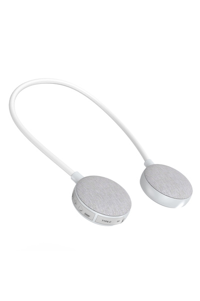 Choice GRAY Rockmia Neck Speaker EBS-906 Bluetooth 5.0 Wearable Wireless TF C...