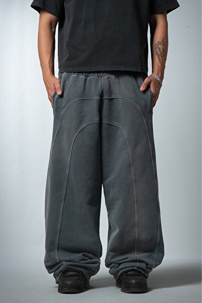 Crupt Studio Gravity Acid Washed Super Baggy Men's Sweatpants with Stoppers