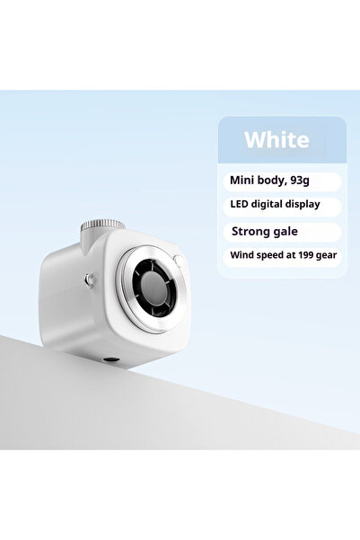 Choice1 White Mini Fan Camera-shaped Portable Silent Bladeless Electric Fan 1...