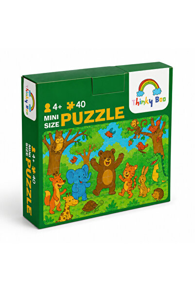Thinky Boo Mutlu Hayvanlar Mini Puzzle 40 Parça 3-7 Yaş Eğitici Çocuk Puzzle ...