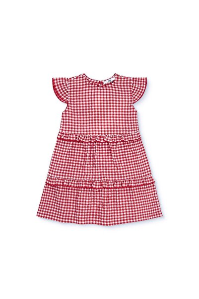 MOTHERCARE Kız Bebek Elbise Bisiklet Yaka Kısa Kol Reçme