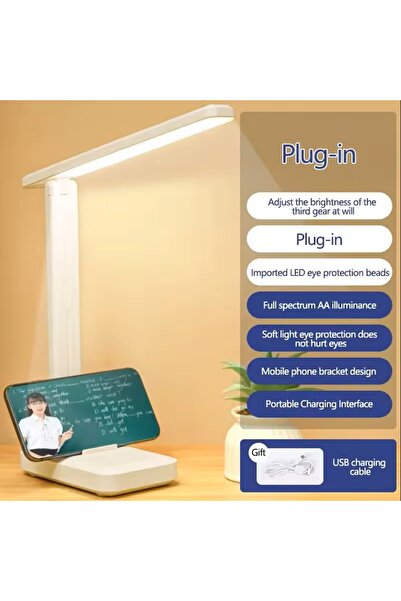 Choice USB Plug-in USB Powered Foldable LED Desk Lamp, 3-Level Dimmable Cool ...