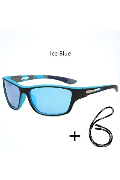 Choice Chain-D557(Ice Blue) Fashion Sports Sunglasses With Chain Men Women Br...