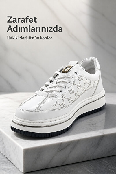 PATRICK CASSA Men's Genuine Leather Sneaker Sports Shoes