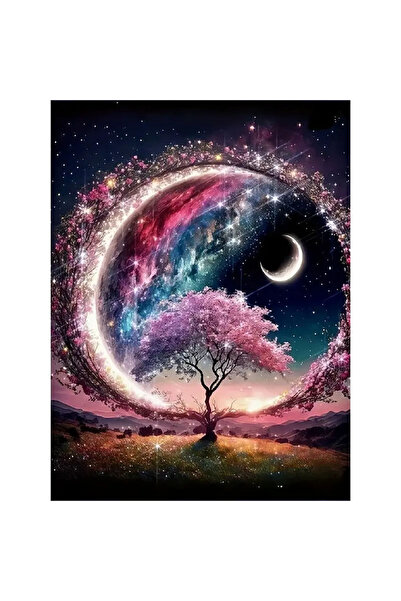 choice2 20*30cm WHITE 1 Set of Flower, Moon, Round Diamond Painting Set, DIY ...