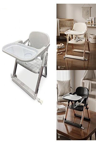 Generic Brand Functional Design High Chair with Front Tray White
