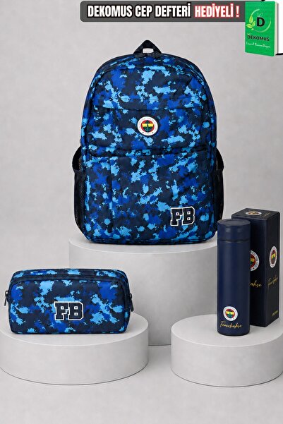 Fenerbahçe X Dekomus Licensed Camouflage Large Size High School School Bag, P...
