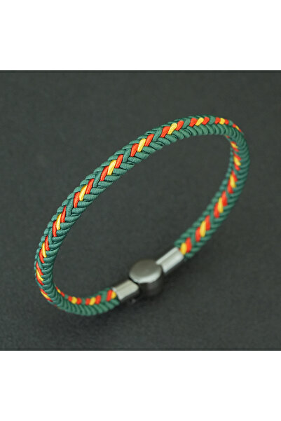 Choice5 S 18.5cm 7.3Inch green red yellow Unique Ethnic String Bracelet Unise...