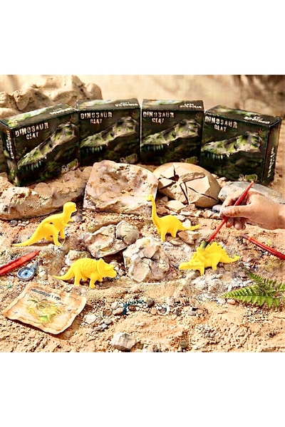 AZİZ OYUNCAK 4-Piece Activity Scientific Project Set .. Surprise Dinosaur Spe...