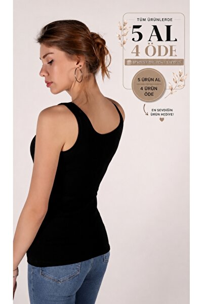 moda felinya Kadın Siyah Renk Askılı Body Atlet