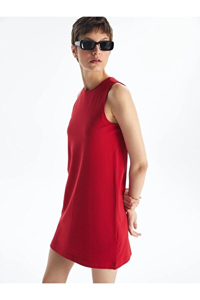 LC Waikiki Women's Crew Neck Plain Dress (S4)