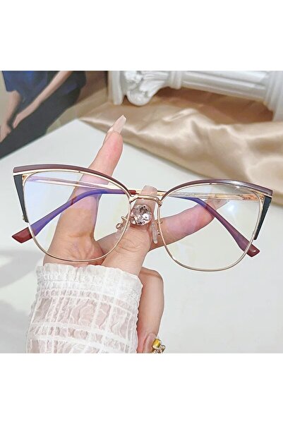 Choice4 red Fashion Cat-eye Frames Women's Fashion Multi-color Splicing Metal...