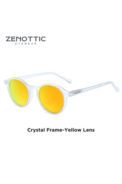 Choice ZENOTTIC 003 Yellow Mirrored ZENOTTIC (S Size) Retro Circular Polarize...