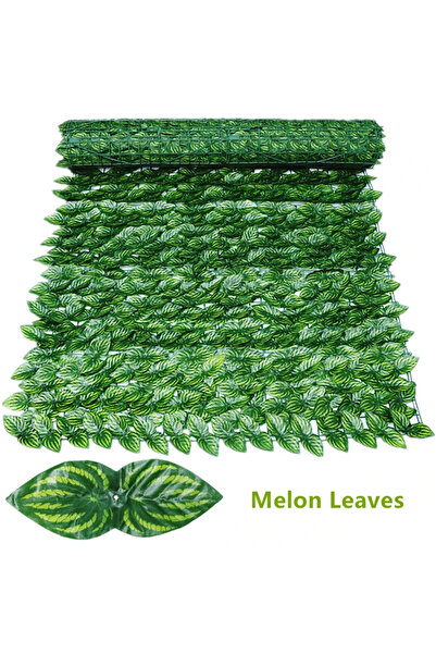 Choice 200x50cm Melon Leaves Artificial Privacy Fence Screen Faux Ivy Leaf He...