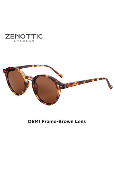 Choice ZENOTTIC 006 Brown Lens ZENOTTIC (S Size) Retro Circular Polarized Sun...