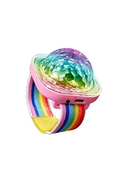 Choice1 Pink Wearable Mini RGB LED Disco Stage Light Sound Control Wrist Watc...