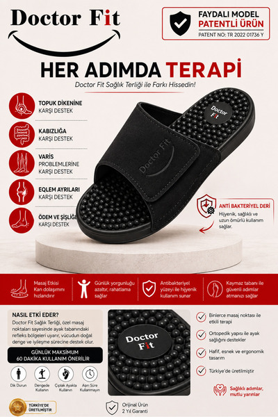 Doctor Fit Refleksoloji Rahatlatıcı,Akapunktur Masaj Terliği Anti Bakteriyel ...