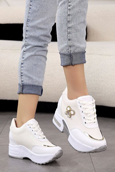 LEYDİ SHOES Nisa White Stone Sports