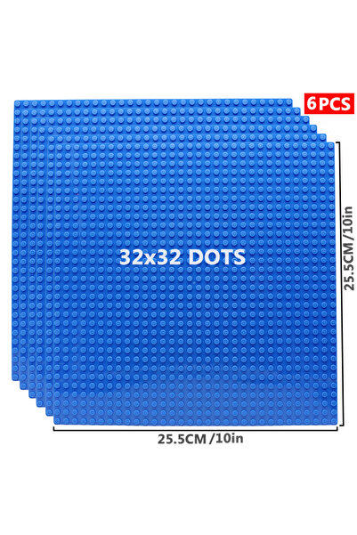 choice2 32X32 Blue 6pcs/set Base Plate 32*32 32*16 Studs Classic Figures Buil...
