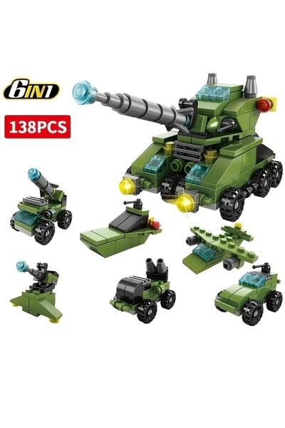 Choice4 8612-5 Mini size 6 In 1 Building Blocks DIY Police Car Fire Truck Cas...
