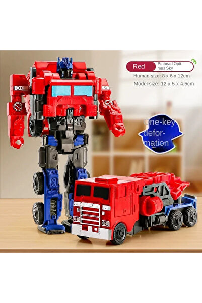 Choice1 Red Transformation Car Anime Robot Model One Step Deformation Robot T...