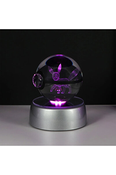 Takara Tomy 5cm with Base Umbreon Pokemon 3D Crystal Ball Pikachu Gengar Eeve...